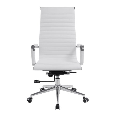 Aura HB Bonded Leather Exec Chair WH