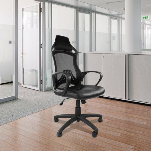 Ascot Hi Back Mesh Task Ops Chair BK