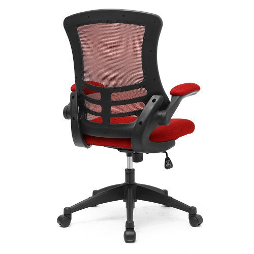 Luna HB RD Mesh Ops Chair BK Shell