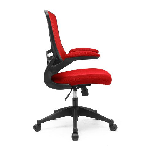 Luna HB RD Mesh Ops Chair BK Shell