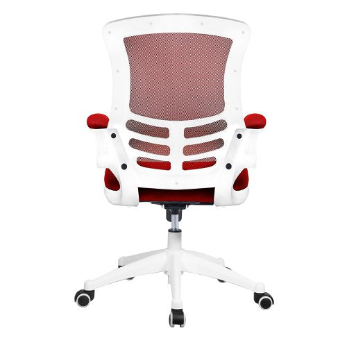 Luna HB RD Mesh Ops Chair WH Shell