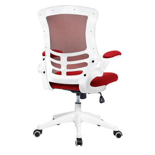 Luna HB RD Mesh Ops Chair WH Shell