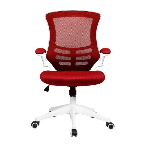 Luna HB RD Mesh Ops Chair WH Shell