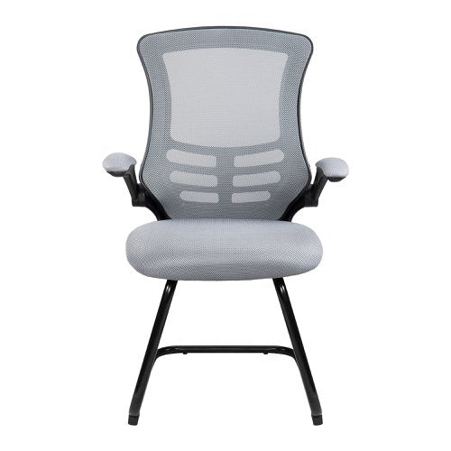 Luna HB GY Mesh VisitorChair BK Shell