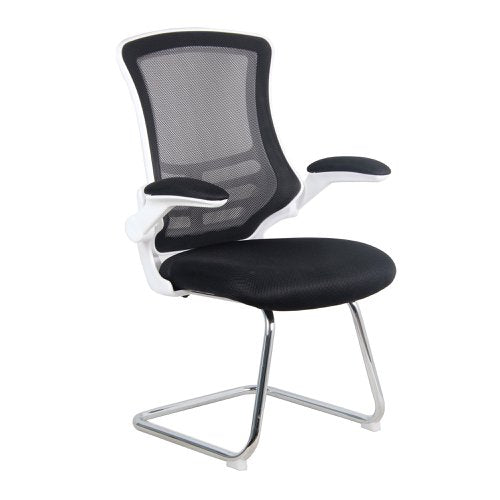 Luna HB BK Mesh VisitorChair WH Shell