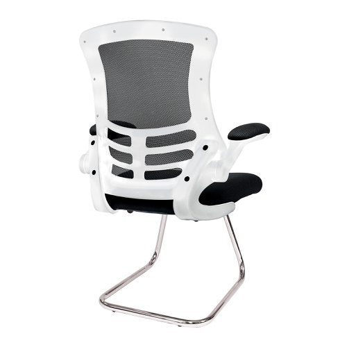 Luna HB BK Mesh VisitorChair WH Shell