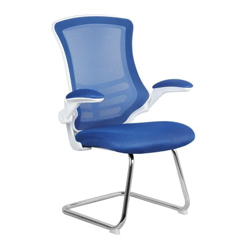 Luna HB BL Mesh VisitorChair WH Shell