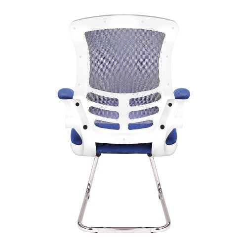 Luna HB BL Mesh VisitorChair WH Shell
