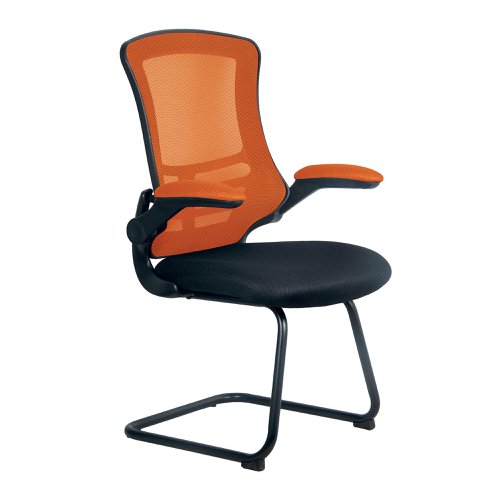 Luna ORGBK Mesh VisitorChair BK Shell