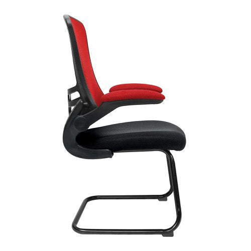Luna RDBK Mesh VisitorChair BK Shell