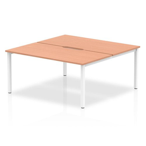 Evolve Plus 1600mm 2P Desk BC WH