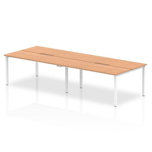 Evolve Plus 1200mm 4P Desk OK WH