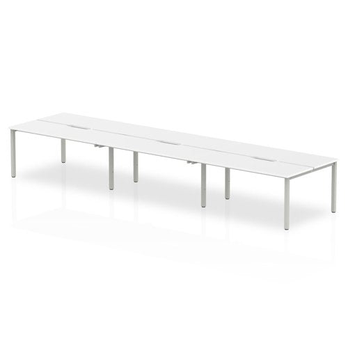 Evolve Plus 1400mm 6P Desk WH SL