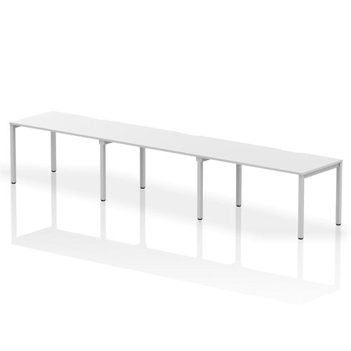 Evolve 1400 3P Desk White SL Frm