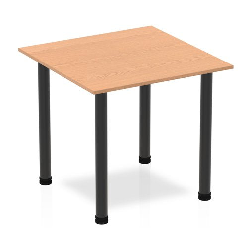 Impulse 800 Sq Tbl Oak BK Leg