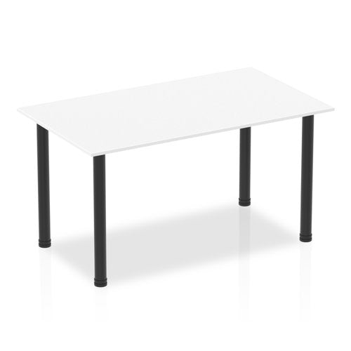 Impulse 1400 Table White BK Leg