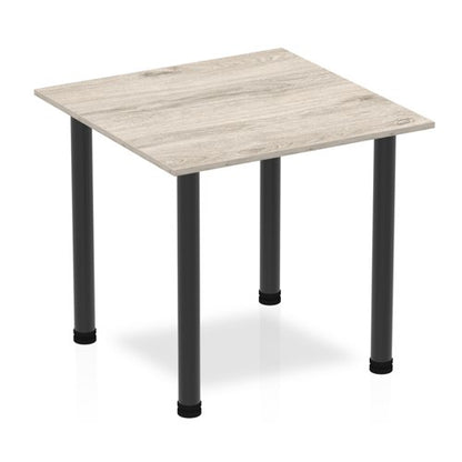 Impulse 800 Sq Tbl Grey Oak BK Leg