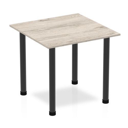 Impulse 800 Sq Tbl Grey Oak BK Leg