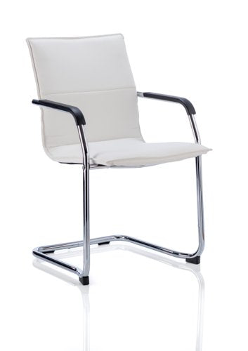 Echo Cantilever Chair Leather WH