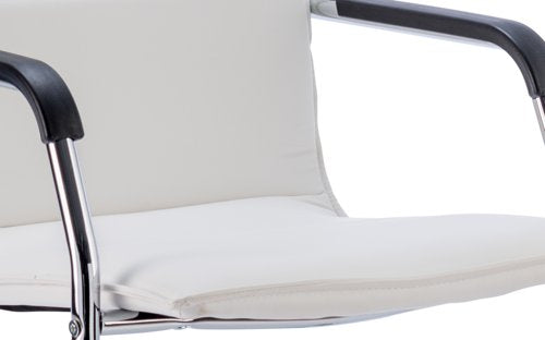 Echo Cantilever Chair Leather WH