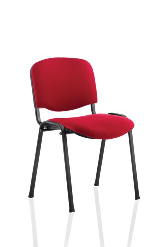 ISO Stack Chair Wine Fabric BK Frame