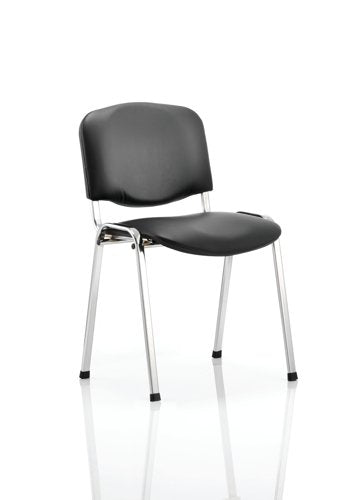 ISO Stack Chair BK Vinyl CH Frame
