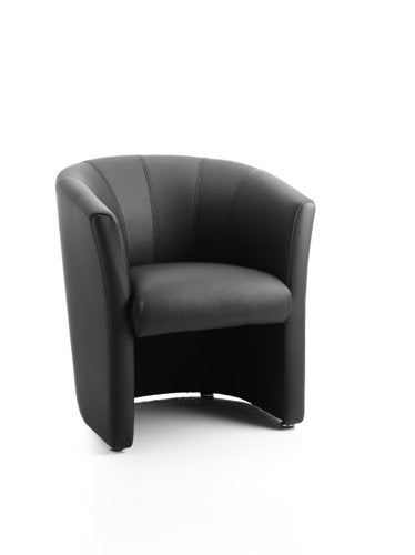 Neo Single Tub Black Leather