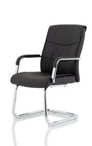 Carter BK Faux Leather Cantlvr wArms