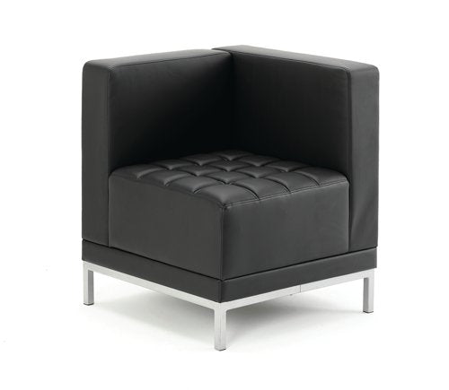 Infinity Mod Crnr Sofa Black Leather