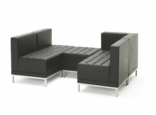 Infinity Mod Crnr Sofa Black Leather