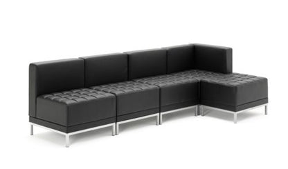 Infinity Mod Crnr Sofa Black Leather