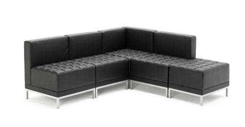 Infinity Mod Crnr Sofa Black Leather