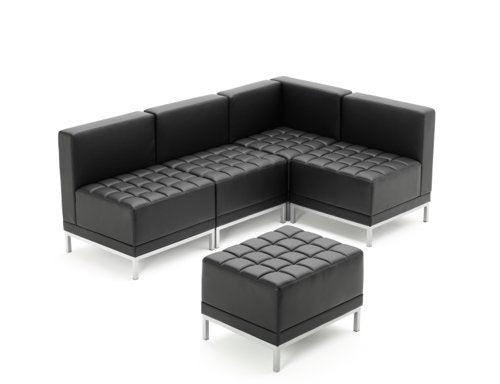 Infinity Mod Crnr Sofa Black Leather