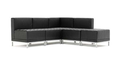 Infinity Mod Crnr Sofa Black Leather