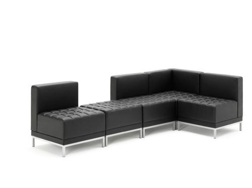 Infinity Mod Crnr Sofa Black Leather