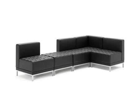 Infinity Mod Crnr Sofa Black Leather
