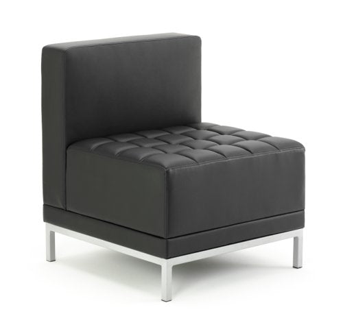Infinity Mod Strght Back Sofa BK Leat