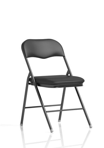 Sicily PU Leather Folding Chair Black