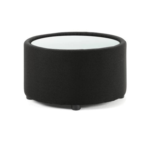 Neo Round Table BK Fabric Glass Top