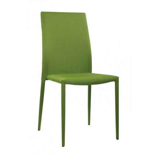 Chatham Fabric Chair Green with Green Metal Legs (4s)