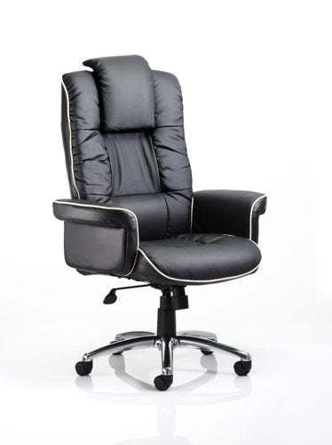 Chelsea Exec Chair Black Leather