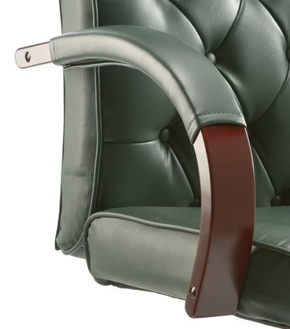 Chesterfield Exec Green Leather