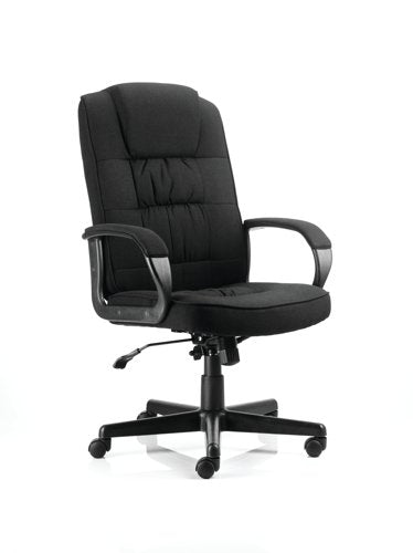 Moore Exec Fabric Chair wArms BK
