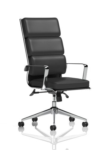 Savoy Exec High Back Chair BK Leather