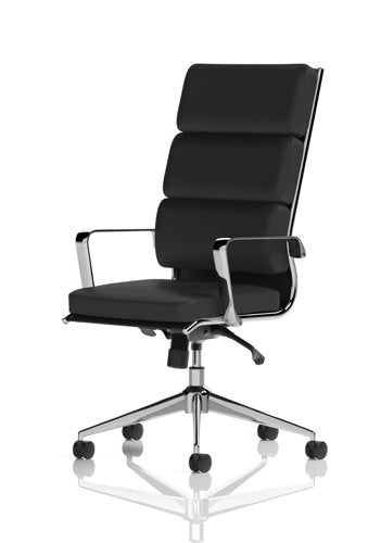 Savoy Exec High Back Chair BK Leather