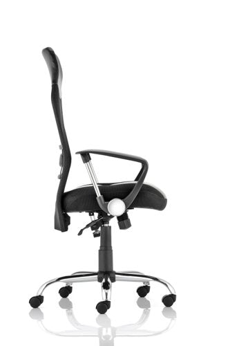 Vegas Exec Chair Lth Seat Mesh BK