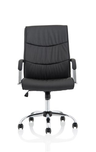 Carter BK Faux Leather Chair wArms