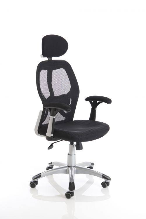 Sanderson II Fabric Mesh Chair BK