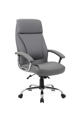 Penza Executive Chair Leather Grey