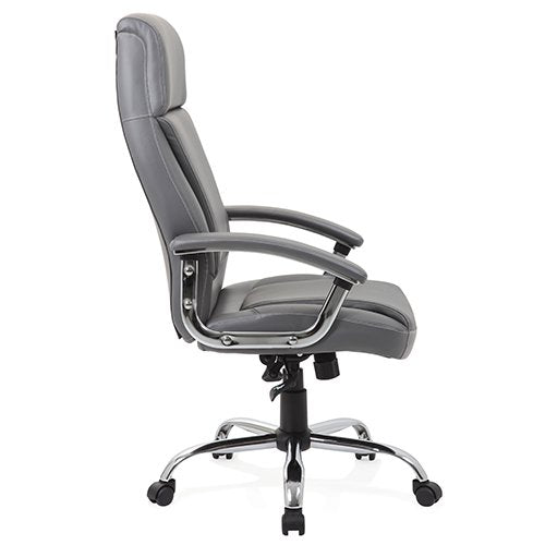 Penza Executive Chair Leather Grey